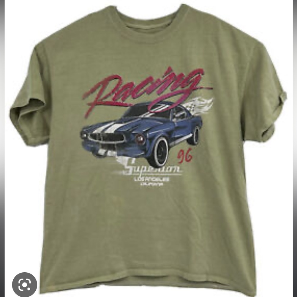 Urban outfitters Sage Green Racing Tee